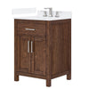 Custom image for Dark Walnut with Brushed Nickel Trim / White Cultured Marble / No Mirror