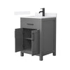 Custom image for Dark Gray with Matte Black Trim / White Quartz / No Mirror