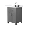 Custom image for Dark Gray with Matte Black Trim / White Quartz / No Mirror