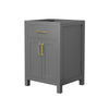 Custom image for Dark Gray with Brushed Gold Trim / No Mirror