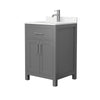 Custom image for Dark Gray with Brushed Nickel Trim / Carrara Cultured Marble / No Mirror