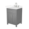 Custom image for Dark Gray with Brushed Nickel Trim / Carrara Cultured Marble / No Mirror