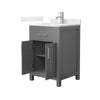 Custom image for Dark Gray with Brushed Nickel Trim / Giotto Quartz / No Mirror