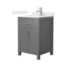 Custom image for Dark Gray with Brushed Nickel Trim / Giotto Quartz / No Mirror
