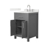 Custom image for Dark Gray with Brushed Nickel Trim / Giotto Quartz / No Mirror