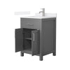 Custom image for Dark Gray with Brushed Nickel Trim / White Quartz / No Mirror