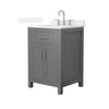 Custom image for Dark Gray with Brushed Nickel Trim / White Quartz / No Mirror