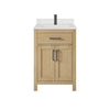 Custom image for Whitewashed Oak with Matte Black Trim / Giotto Quartz / No Mirror