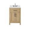 Custom image for Whitewashed Oak with Matte Black Trim / Giotto Quartz / No Mirror