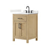Custom image for Whitewashed Oak with Matte Black Trim / Giotto Quartz / No Mirror