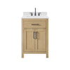 Custom image for Whitewashed Oak with Matte Black Trim / White Cultured Marble / No Mirror