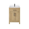 Custom image for Whitewashed Oak with Matte Black Trim / White Quartz / No Mirror