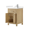 Custom image for Whitewashed Oak with Brushed Nickel Trim / Carrara Cultured Marble / No Mirror