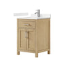 Custom image for Whitewashed Oak with Brushed Nickel Trim / Carrara Cultured Marble / No Mirror