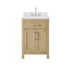 Custom image for Whitewashed Oak with Brushed Nickel Trim / Carrara Cultured Marble / No Mirror