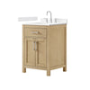 Custom image for Whitewashed Oak with Brushed Nickel Trim / Carrara Cultured Marble / No Mirror
