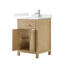 Custom image for Whitewashed Oak with Brushed Nickel Trim / Giotto Quartz / No Mirror