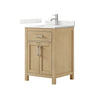 Custom image for Whitewashed Oak with Brushed Nickel Trim / Giotto Quartz / No Mirror