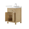 Custom image for Whitewashed Oak with Brushed Nickel Trim / Giotto Quartz / No Mirror