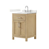 Custom image for Whitewashed Oak with Brushed Nickel Trim / Giotto Quartz / No Mirror
