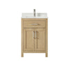 Custom image for Whitewashed Oak with Brushed Nickel Trim / White Cultured Marble / No Mirror