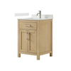Custom image for Whitewashed Oak with Brushed Nickel Trim / White Cultured Marble / No Mirror