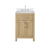 Custom image for Whitewashed Oak with Brushed Nickel Trim / White Cultured Marble / No Mirror