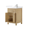 Custom image for Whitewashed Oak with Brushed Nickel Trim / White Quartz / No Mirror