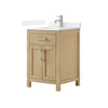 Custom image for Whitewashed Oak with Brushed Nickel Trim / White Quartz / No Mirror