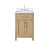 Custom image for Whitewashed Oak with Brushed Nickel Trim / White Quartz / No Mirror