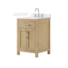 Custom image for Whitewashed Oak with Brushed Nickel Trim / White Quartz / No Mirror