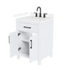Custom image for White with Matte Black Trim / Carrara Cultured Marble / No Mirror
