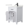 Custom image for White with Matte Black Trim / Giotto Quartz / No Mirror