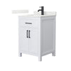Custom image for White with Matte Black Trim / Giotto Quartz / No Mirror