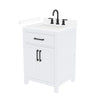 Custom image for White with Matte Black Trim / White Cultured Marble / No Mirror