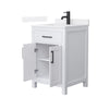 Custom image for White with Matte Black Trim / White Quartz / No Mirror