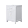 Custom image for White with Brushed Gold Trim / No Mirror