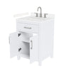 Custom image for White with Brushed Nickel Trim / Carrara Cultured Marble / No Mirror