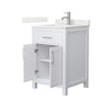 Custom image for White with Brushed Nickel Trim / Giotto Quartz / No Mirror
