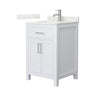 Custom image for White with Brushed Nickel Trim / Giotto Quartz / No Mirror
