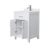 Custom image for White with Brushed Nickel Trim / White Cultured Marble / No Mirror