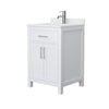 Custom image for White with Brushed Nickel Trim / White Cultured Marble / No Mirror