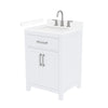 Custom image for White with Brushed Nickel Trim / White Cultured Marble / No Mirror
