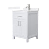 Custom image for White with Brushed Nickel Trim / White Quartz / No Mirror