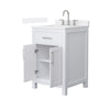 Custom image for White with Brushed Nickel Trim / White Quartz / No Mirror
