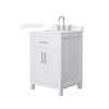 Custom image for White with Brushed Nickel Trim / White Quartz / No Mirror