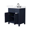 Custom image for Dark Blue with Matte Black Trim / White Quartz / No Mirror
