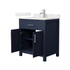 Custom image for Dark Blue with Brushed Nickel Trim / Giotto Quartz / No Mirror