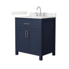 Custom image for Dark Blue with Brushed Nickel Trim / Giotto Quartz / No Mirror