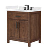 Custom image for Dark Walnut with Matte Black Trim / Carrara Cultured Marble / No Mirror